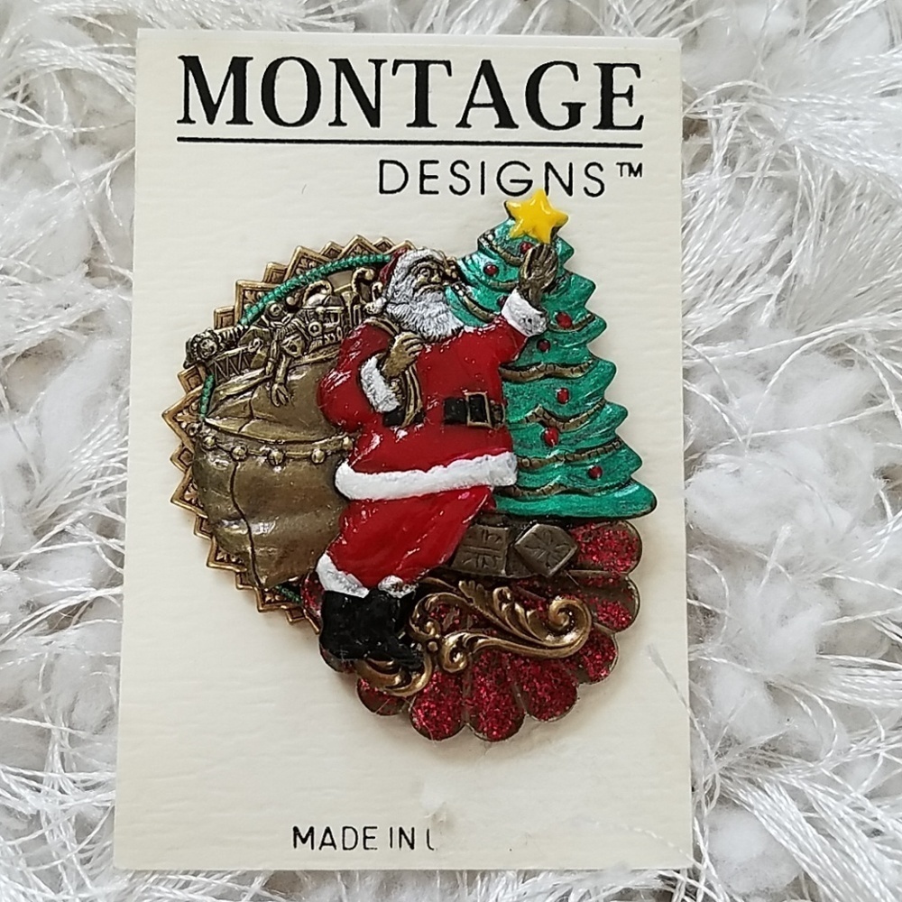 Christmas brooch, Montage Designs